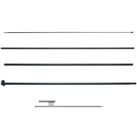 Feather Flag Pole Kit, Swooper Flag Pole Set 16.3 ft, Sign Flag Poles for Business Advertising Flags Outdoor, with A Ground Stake and Carrying Bag (Fl