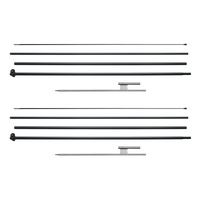 VEVOR Feather Flag Pole Kit 2 Packs Swooper Flag Pole 16.3 ft with Ground Stakes