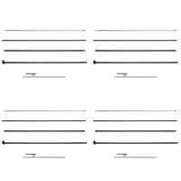VEVOR Feather Flag Pole Kit 4 Packs Swooper Flag Pole 16.3 ft with Ground Stakes