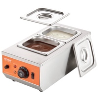 VEVOR Chocolate Tempering Machine, 2 Tanks Chocolate Melting Pot with TEMP Control, 800W Stainless Steel Electric Commercial Food Warmer For Chocolate