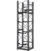 VEVOR Refrigerant Tank Rack, with 3 x 30lbs and Other 3 Small Bottle Tanks, Cylinder Tank Rack 12.79x12.99x47.12 in, Refrigerant Cylinder Rack and Hol