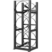 VEVOR Refrigerant Tank Rack, with 3 x 30lbs Bottle Tanks, Cylinder Tank Rack 12.79x12.99x33.07 in, Refrigerant Cylinder Rack Gas Cylinder Racks and Ho
