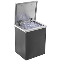 VEVOR Drop in Ice Chest, 14"L x 12"W x 18"H Stainless Steel Ice Cooler, Commercial Ice Bin with Hinged Cover, 40 qt Outdoor Kitchen Ice Bar, Drain-pip