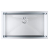 VEVOR Kitchen Sink, 304 Stainless Steel Drop-In Sinks, Undermount Single Bowl Basin with Accessories(Pack of 3), Household Dishwasher Sinks for Workst