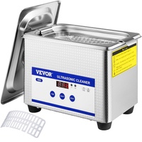 VEVOR 0.8L Professional Ultrasonic Cleaner 304 Stainless Steel Digital Lab Ultrasonic Cleaner with Timer for Jewelry Watch Glasses Circuit Board Dentu