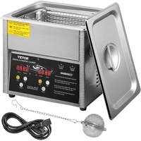 VEVOR Digital Ultrasonic Cleaner 3L Ultrasonic Cleaning Machine 220V 50kHz Sonic Cleaner Machine 304 Stainless Steel Ultrasonic Cleaner Machine with H