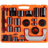 Ball Joint Press Kit, 25 pcsTool Kit, C-press Ball joint Remove and Install Tools, for Most 2WD and 4WD Cars, Heavy Duty Ball Joint Repair Kit for Aut