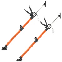 VEVOR Cabinet Jack Support Pole, 2-Pack, 54-155 cm Steel Telescopic Quick Support Rod, Adjustable 3rd Hand System up to 70 kg Capacity for Installing 