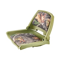 VEVOR Boat Seat, Low Backrest, Folding Fishing Boat Seat with Thickened Sponge Cushion & PU Polyester Fabric, Strong PP Frame, Flip Up Boat Seat for F