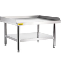 VEVOR Stainless Steel Equipment Grill Stand, 152x76x61 cm Stainless Table, Grill Stand Table with Adjustable Storage Undershelf, Equipment Stand Grill