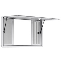 VEVOR Concession Window 1346x838 mm, Aluminum Alloy Service Window for Food Truck, Up to 85 Degrees Stand Serving Window with 4 Sliding Windows, Awnin