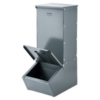 VEVOR Hog Feeder 2.2 Bushel Metal Double Door Pig Feeder Feeding up to 5 Hogs