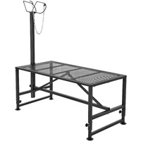 VEVOR Goat & Sheep Stand, 51x23 inch Livestock Stand, Metal Livestock Milking and Shearing Stand 21" to 33" Adjustable Height, with Headpiece and Nose