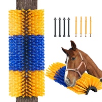 VEVOR Livestock Scratching Brush, Horse Brush with 2 Screws, 20  x 7.5 in Cow Scratcher, for Back Itch Relief & Keep Cleaning, Grooming & Scratching P