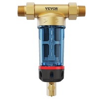 VEVOR Spin Down Filter, 40 Micron Whole House Sediment Filter for Well Water, 3/4" G-M + 1" G-M + 3/4" G-F, 4 T/H High Flow Rate, for Whole House Wate