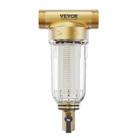 VEVOR Spin Down Filter, 40 Micron + 30 Micron Fine Filtration, Whole House Sediment Filter for Well Water, 3/4" G-F + 1" G-M, 4 T/H High Flow Rate, fo