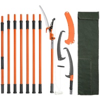 VEVOR Manual Pole Saw, 2.24 m-8.24 m Extendable Tree Pruner, Sharp Steel Blade and Scissors High Branches Trimming, Branch Trimmer with Lightweight 8 