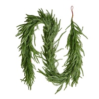 VEVOR Christmas Garland, 1828 mm Realistic Norfolk Pine Garland, Evergreen Real Touch Artificial Faux Greenery Garlands, for Holiday Indoor Outdoor Xm