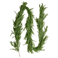 VEVOR Christmas Garland, 2750 mm Realistic Norfolk Pine Garland, Evergreen Real Touch Artificial Faux Greenery Garlands, for Holiday Indoor Outdoor Xm