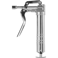 Pistol Grip Grease Gun, 3500 PSI, 4 OZ / 120 CC Capacity Heavy Duty Professional Grease Gun, with 11.65 Inch Flexible Hose 2 Black Flat Couplers, 1 Re