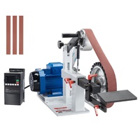 VEVOR Belt Grinder Sander, 72 x 2-Inch Variable Speed Belt Polisher with VFD, 1500W 2HP Polishing Grinding Machine with 3 Grinding Moulds & 3PCS Sandi