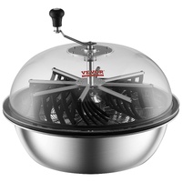VEVOR Leaf Bowl Trimmer, 24'' Trimmer Bowl, Manual Bud Trimmer with Stainless-Steel Blades for Twisted Spin Cut, Clear Visibility Dome and Hand Pruner