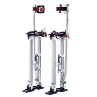 VEVOR Drywall Stilts, 24''-40'' Adjustable Aluminum Tool Stilts with Protective Knee Pads, Durable and Non-Slip Work Stilts for Sheetrock Painting, Wa