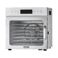 Food Dehydrator Machine, 8 Stainless Steel Trays, 400W Electric Food Dryer with Adjustable Temperature & 24-Hour Timer, Freeze Dryer for Jerky, Meat, 