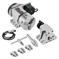 VEVOR Dividing Head, K11-100mm 3-Jaw Chuck, CNC Router Milling Machine Rotational Axis 4th Axis A Axis Indexing Head, 65 mm Center Height MT2 Tailstoc