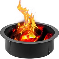 VEVOR Outdoor Fire Pit Ring 106cm BBQ Table Grill Garden Wood Burning Fireplace