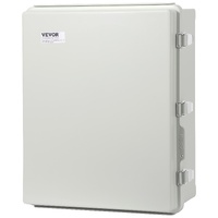 VEVOR Outdoor Electrical Junction Box, 350 x 250 x 150 mm, ABS Plastic Electrical Enclosure Box with Hinged Cover Stainless Steel Latch, IP67 Dustproo