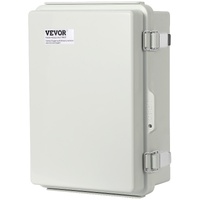 VEVOR Outdoor Electrical Junction Box, 430 x 330 x 180 mm, ABS Plastic Electrical Enclosure Box with Hinged Cover Stainless Steel Latch, IP67 Dustproo
