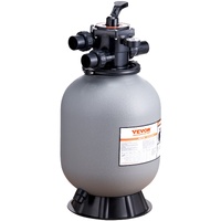 VEVOR Sand Filter, 16-inch, 406.4mm, Up to 35 GPM Flow Rate, Above Inground Swimming Pool Sand Filter System with 7-Way Multi-Port Valve, Filter, Back