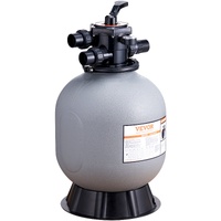 VEVOR Sand Filter, 19-inch, 482.6mm, Up to 45 GPM Flow Rate, Above Inground Swimming Pool Sand Filter System with 7-Way Multi-Port Valve, Filter, Back