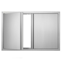 VEVOR BBQ Access Door, 914x610 mm Double Outdoor Kitchen Door, Stainless Steel Flush Mount Door, Wall Vertical Door with Recessed Handles , for BBQ Is
