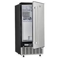 VEVOR Undercounter Built-in Ice Maker, 80 Lbs/Day Under Counter Ice Maker Machine with Reversible Door Stainless Steel, Freestanding Ice Maker for Com