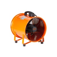 VEVOR Portable Ventilator, 254mm/10inch Heavy Duty Cylinder Fan with 10m Duct Hose, 300W Strong Shop Exhaust Blower 1720CFM, Industrial Utility Blower
