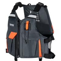 VEVOR Life Vest for Watersports (PFD), Life Jacket with Waterproof Nylon & 96N Buoyancy, Life Vest/Jacket for Any Water Activity-Fishing, Kayaking, Su