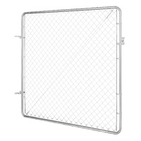 VEVOR Chain Link Fence Gate, 70 x 72 in, Adjustable Chain Link Fence Panel, Fit 3 ft (W) x 4 ft (H) Garden Fence Gate Opening, Rust-Resistant Galvaniz