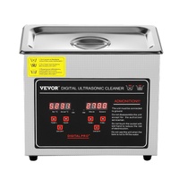 VEVOR Ultrasonic Cleaner with Digital Timer & Heater, Professional Ultra Sonic Jewelry Cleaner, Stainless Steel Heated Cleaning Machine for Glasses Wa