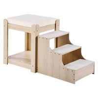 VEVOR Pet Bunk Bed with Stairs Dog/Cat Window Perch for Bedside Indoor Use