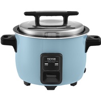 VEVOR Commercial Rice Cooker, 60-Cup Rice Cooker, 13 Liter Large Rice Cooker and Warmer with Nonstick Inner Pot, Fast Cooking and 24-Hour Keep Warm, w