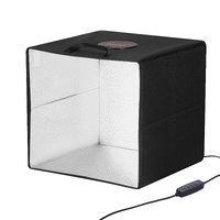 VEVOR Photo Studio Light Box 3000-5600K 6 Double-Sided Color Backdrops, 41 x 40 x 39 cm