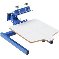 VEVOR Screen Printing Machine, 1 Color 1 Station Silk Screen Printing Press, 21.2x17.7in / 54x45cm Screen Printing Press, Double-layer Positioning Pal