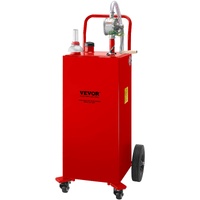 VEVOR 114L Fuel Caddy, Gas Storage Tank & 4 Wheels, with Manuel Transfer Pump, Gasoline Diesel Fuel Container for Cars, Lawn Mowers, ATVs, Boats, More