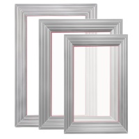 VEVOR Screen Printing Kit, 3 Pieces Aluminum Silk Screen Printing Frames 25x36/20x30/15x25 cm 110 Count Mesh, 5 Glitters and Screen Printing Squeegees