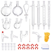 VEVOR Lab Distillation Kit, 3.3 Boro Lab Glassware Distillation Kit with 24, 40 Joint, 1000ml Essential Oil Distillation Apparatus Kit, 32 pcs Set of 
