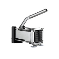 VEVOR French Fry Cutter, Potato Slicer with 1/2-Inch and 3/8-Inch Stainless Steel Blades, Manual Potato Cutter Chopper with Suction Cups, Great for Po