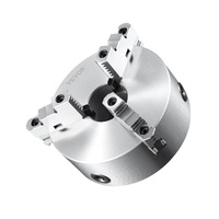 3-Jaw Lathe Chuck, 200 mm, Self-Centering Lathe Chuck, 4-200 mm Clamping Range with T-key Fixing Screws Hexagon Wrench, for Lathe 3D Printer Machining