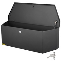 Trailer Tongue Box, Carbon Steel Tongue Box Tool Chest, Heavy Duty Trailer Box Storage with Lock and Keys, Utility Trailer Tongue Tool Box for Pickup 